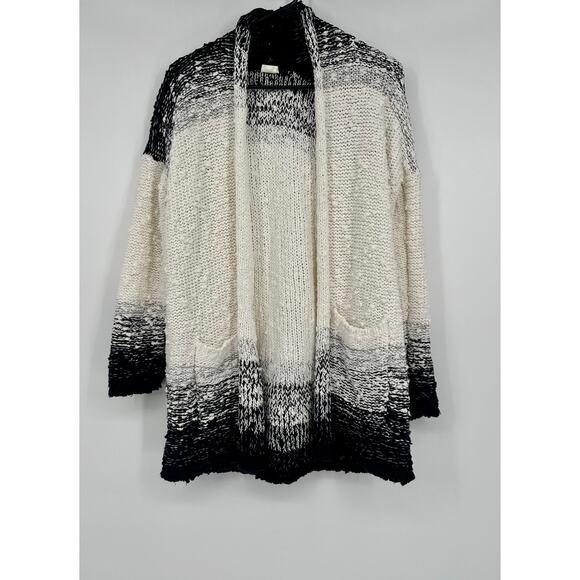 Anthropologie Akemi + Kin White/Black Cable Knit Duster - Picture 4 of 10
